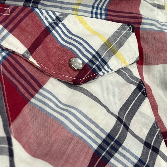 Vintage Rustler Cowboy Rancher Western Pearl Snap Short Sleeve Button Down Shirt - Picture 3 of 6